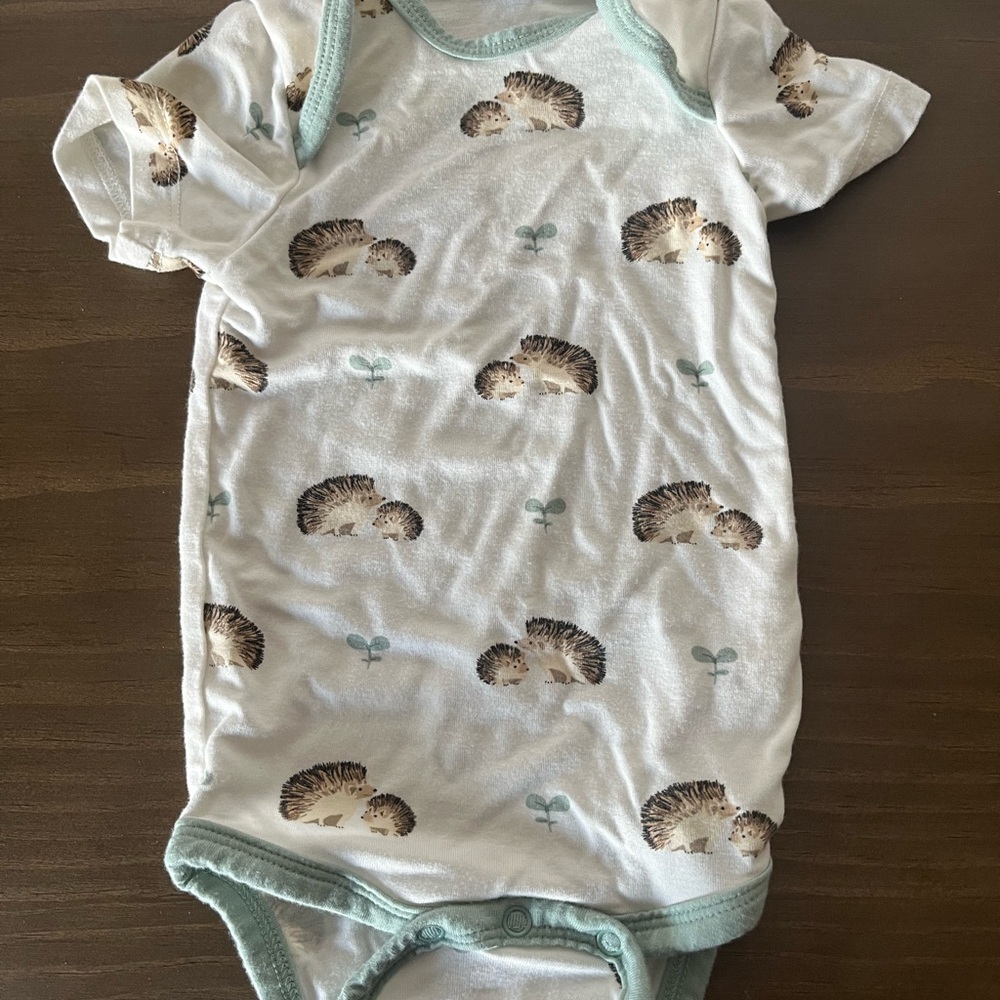 Kyte Hedgehog Print Baby Onesie